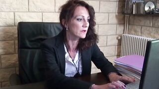 MILF secretary rough fucked and fisted
