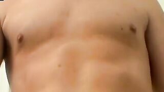 TwinkUndie.com - Tattooed homo's undies shower jerk off and powerful cumshot