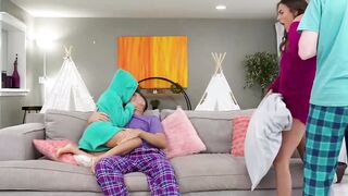 Steamy StepSibling Seduction Freya and Selinas Scorching GirlonGirl Action