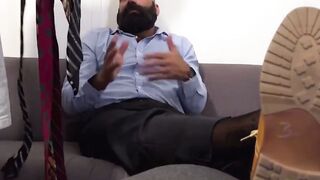 MaleFeetXXX.com - Bearded Lando bound in a passionate feet worship session with a lus