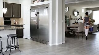 Long legged MILF maid in uniform fucked