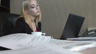 Sex Slave Bound and Fucked by Dominant Office Cowboy