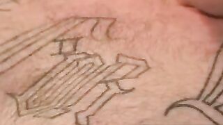 Inked and Masturbating to Ecstasy