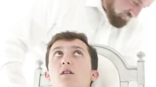 Trapped and Desperate Felix Kamp Teaches Petite Twink Jack Andram a Lesson in Pleasure