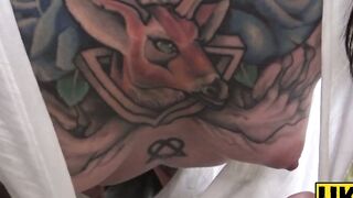 UKSubSluts.com  Inked Siren Nayomi Sharps Pussy Gets Redesigned by Muscle
