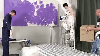 Office Slavery Mandatory Anal Break for Young, Horny Gay Twinks