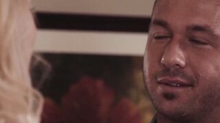 Drenched and Delicious Redhead Roxanne Rizzo gets her throat ravaged by chunky Dirk Velik