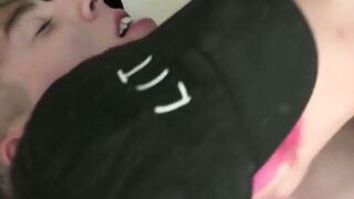 RawTwinkys.com  Pink Haired Twink Takes Dildo and Gets Drenched in Cum