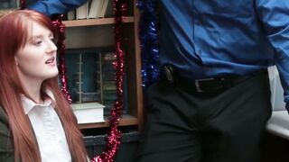 HolidayHeist.com  Brunette Barista Brittany Buried by cops for shoplifting at the mall on valentines