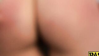 Sultry Swine Seductress, Laura, Takes a Drenching After Dominant Drilling