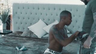 Double Threat Jacens Black Ass Takes on Two White Stallions