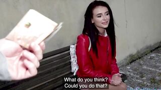 Pickedup european publicly plowed before blowing penis inside duo