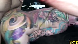 Tattooed Temptress Devoured by the Beast