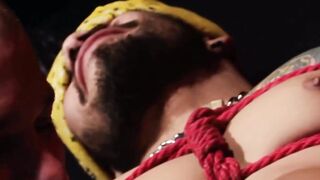 Tied Up and Teased Tony Buffs Domination Dungeon