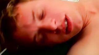 Blond Beast Unleashed Cumming Before Getting Plugged