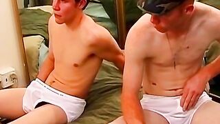 Bromance in Uniform Twinks Terrorized by anal sex
