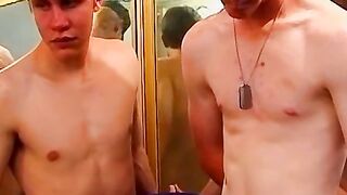 Bromance in Uniform Twinks Terrorized by anal sex