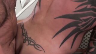 Bear Necessities Insatiable Inked stud Cooper Hill Devours BBC before Kneeing Deep