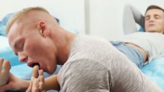 Toes Apart, Cock in Sight