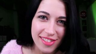 Brunette Alex Coa craves for a taste of my fat cock and cum