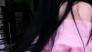 Brunette Alex Coa craves for a taste of my fat cock and cum