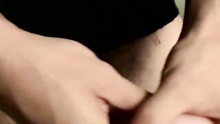 Thick Dyke Fucks Herself with a Vibe and Gushes All Over Her Abs