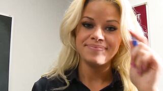 Burning Desire Blonde Bombshell Seducing Professor in Secret Study Session