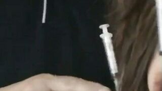 鼻責め三点針貫通