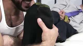 SoleMatesxxx.com  Bearded Beefcake Ricky Larkin Slings Foot Worship Like a Boss, Fella