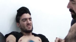 Weakling Xavier Sucks and Squirrts for Caveman Jaxon