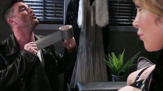 Fucking the Unexpected. Boobsy Angelina gets surprise from analobsessed dinosaur Lance Hart