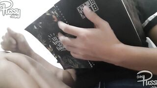 Masturbation into Jeans Shorts