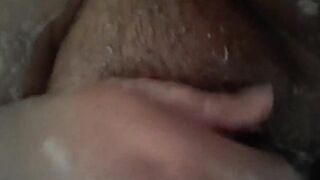 Pandabear08 into the shower having fun with her snatch
