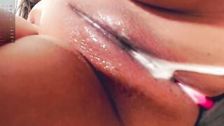 Voluptuous Pulsating Orgasm of Swollen Creamy Twat Close-up