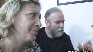 Turned On mature lovers screwed son's blonde teenie gf