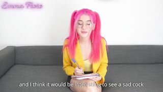 My Slutty School Girl Psychoanalyzes my Dick (Virtual Sex) - Em
