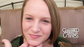 This blonde 19 yr old loves to deep throat