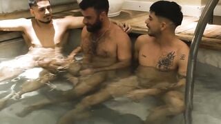 Santo Surrender Bound and Covered in Blissful Cum