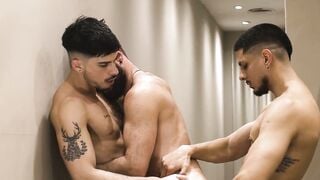 Santo Surrender Bound and Covered in Blissful Cum