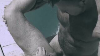 Sizzling Steals Marc Angelo and Wade Cash Heat Up the Poolside