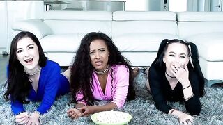 Sweaty Summer Nights Three Hot Babes Get Down with Daddy