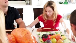 Turkey Day Treat Angel Smalls Satisfies the Stepbro