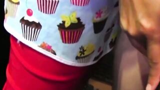 Penny Barber Teases Petite Waitress Alani Pi with Sensual Seduction