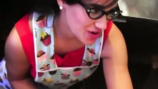 Penny Barber Teases Petite Waitress Alani Pi with Sensual Seduction