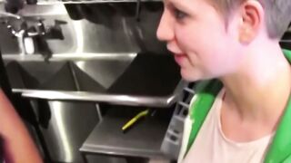 Penny Barber Teases Petite Waitress Alani Pi with Sensual Seduction