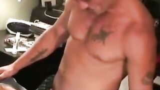 Blowjob Brawl Young Buck Gets Stretched by Old Pro
