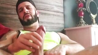 RawPowerPleasure.com  Bearded Muscle Beast Unleashes Beastly Orgasm