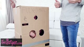 Twistys - Sandra Wellness Creates her own Makeshift Cardboard Gloryhole