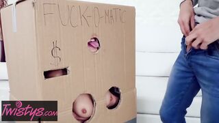 Twistys - Sandra Wellness Creates her own Makeshift Cardboard Gloryhole