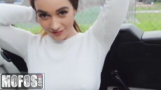 MOFOS - Beautiful Bombshell Ginebra Bellucci riding Tommy Cabrio's huge dick into vehicle